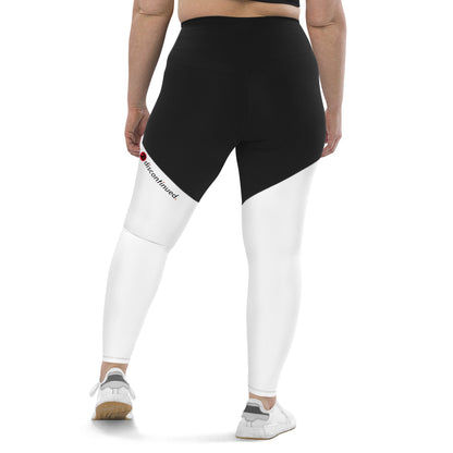 2Bdiscontinued. women's sports leggings blkwht