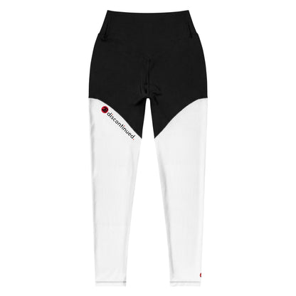 2Bdiscontinued. women's sports leggings blkwht