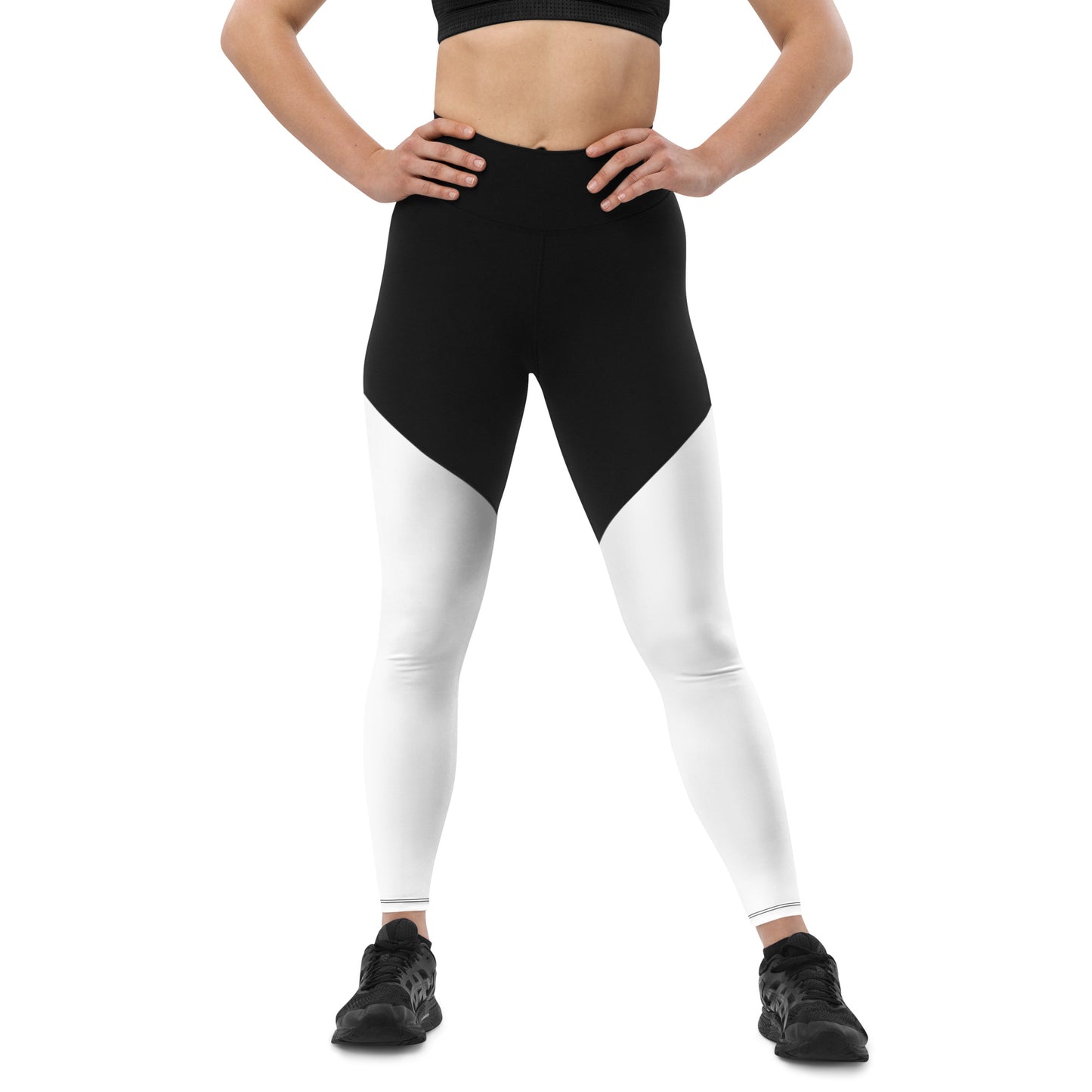 2Bdiscontinued. women's sports leggings blkwht