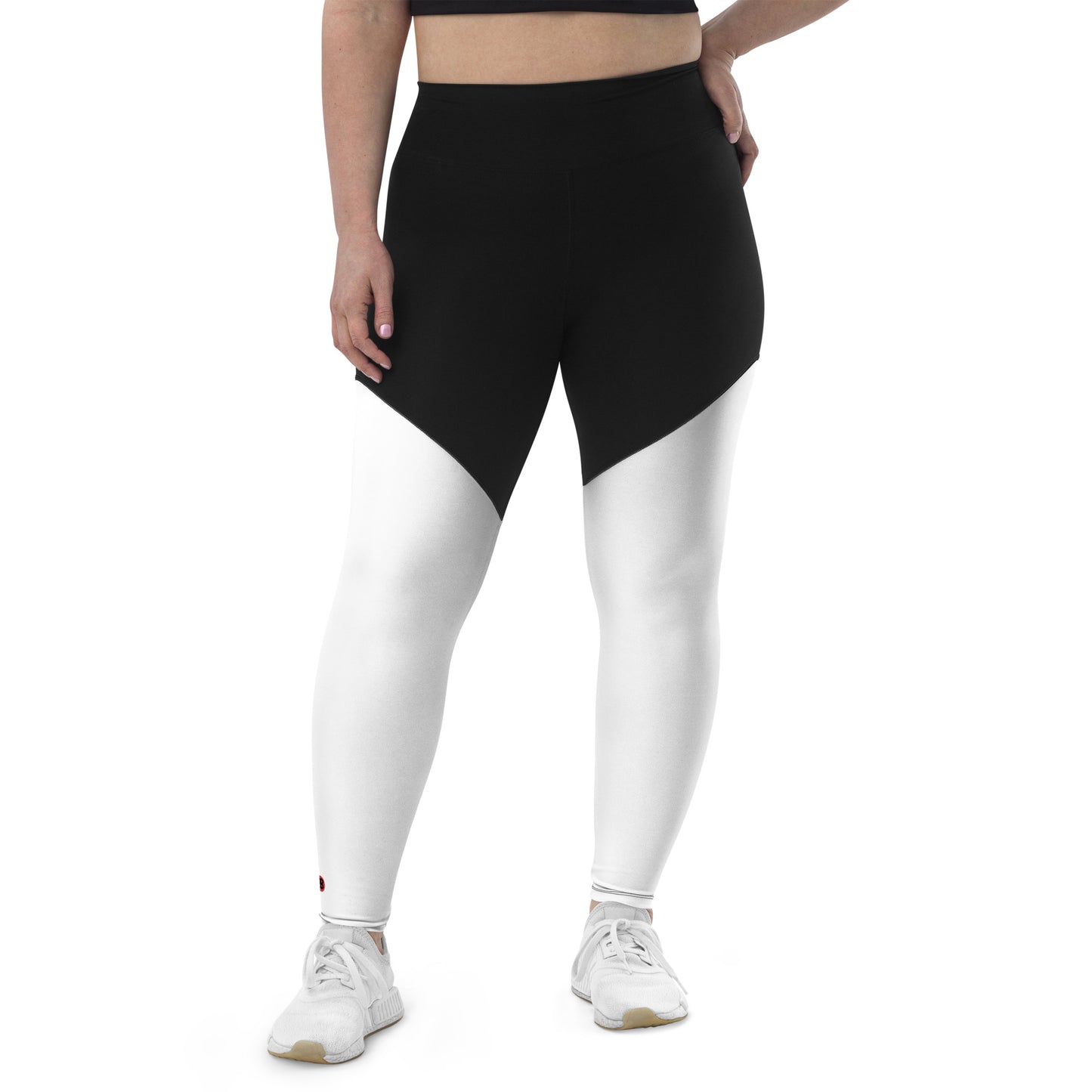 2Bdiscontinued. women's sports leggings blkwht