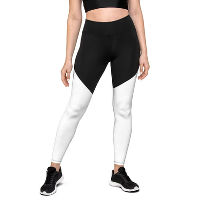 2Bdiscontinued. women's sports leggings blkwht