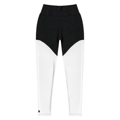 2Bdiscontinued. women's sports leggings blkwht