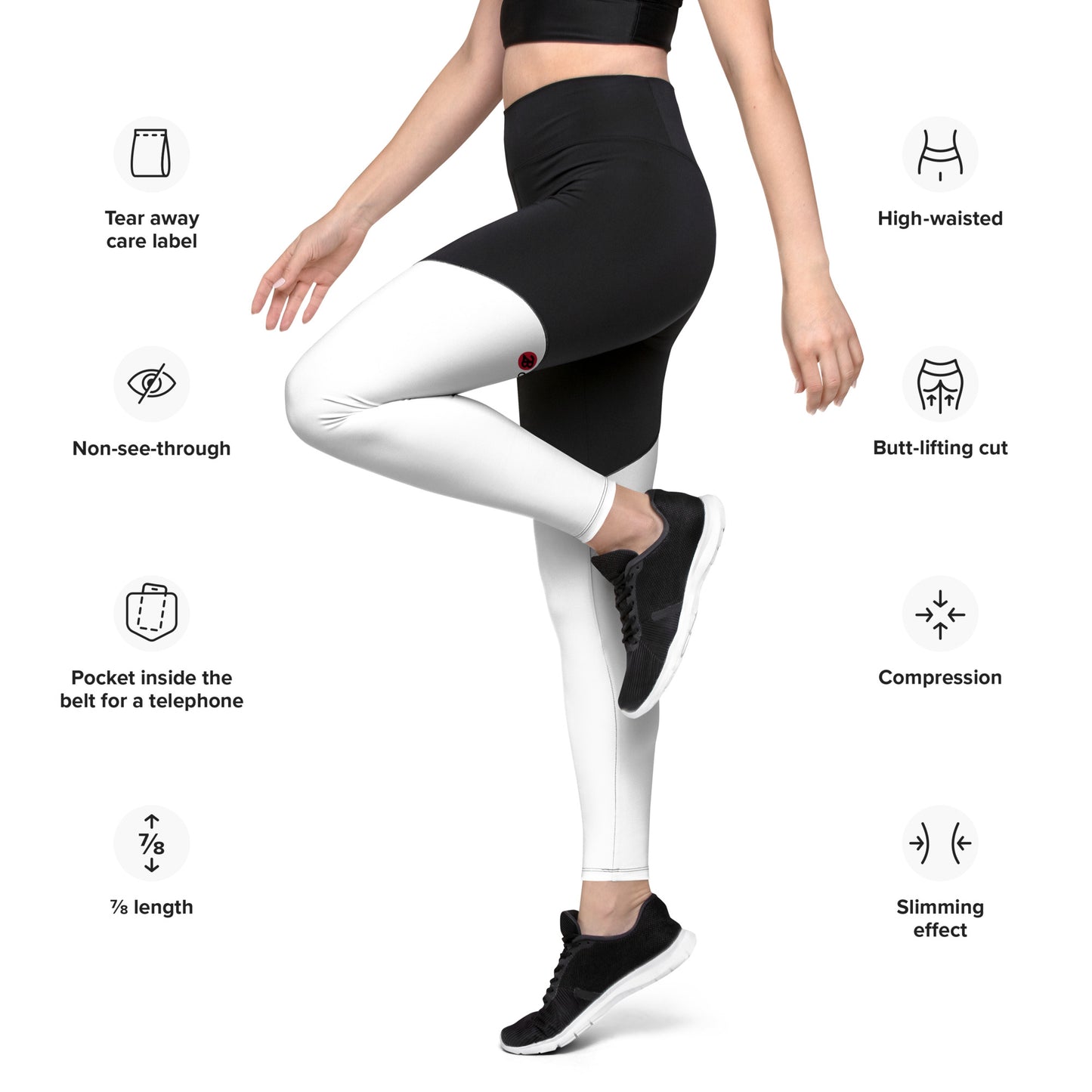 2Bdiscontinued. women's sports leggings blkwht