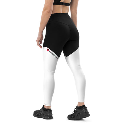 2Bdiscontinued. women's sports leggings blkwht