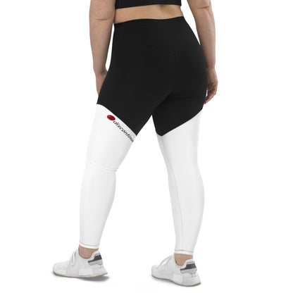 2Bdiscontinued. women's sports leggings blkwht