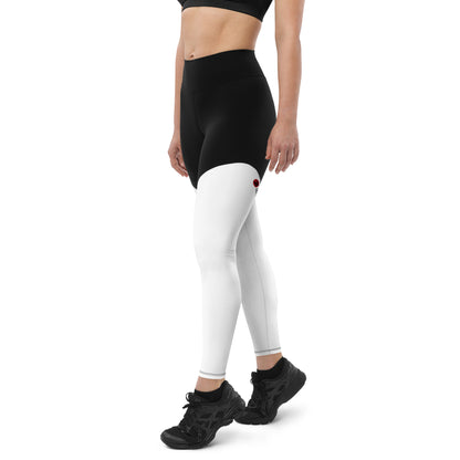 2Bdiscontinued. women's sports leggings blkwht