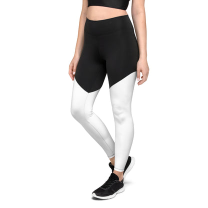 2Bdiscontinued. women's sports leggings blkwht