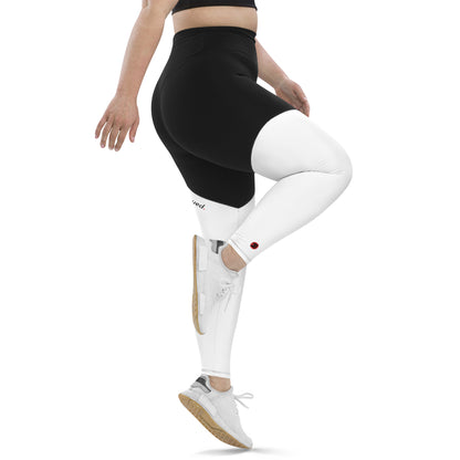 2Bdiscontinued. women's sports leggings blkwht