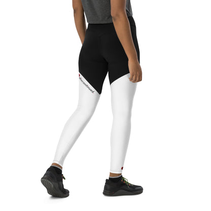 2Bdiscontinued. women's sports leggings blkwht