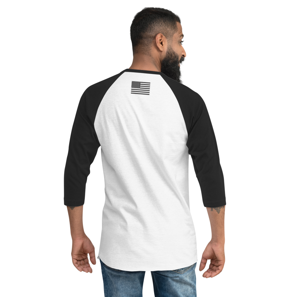 2Bdiscontinued. unisex 3/4 sleeve raglan shirt